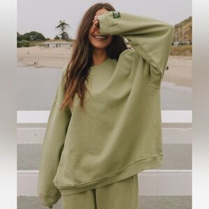 Daily Drills Unisex Oversized Crew-Matcha